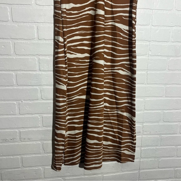 A New Day Womens Midi Dress Brown and White Sleeveless Midi Dress Medium NWT - Picture 6 of 8